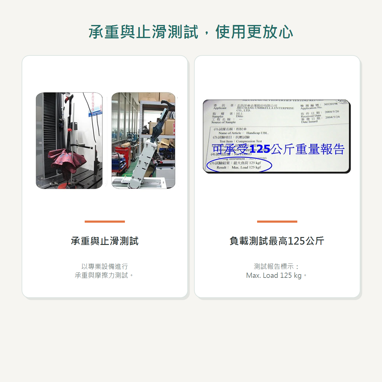 承重與止滑測試