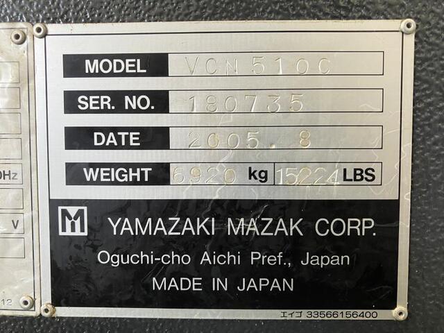 MAZAK VCN510C Vertical Machining Center Image 2