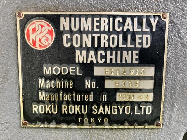 ROKU-ROKU SANGYO MEGA360 Vertical Machining Center Image 2