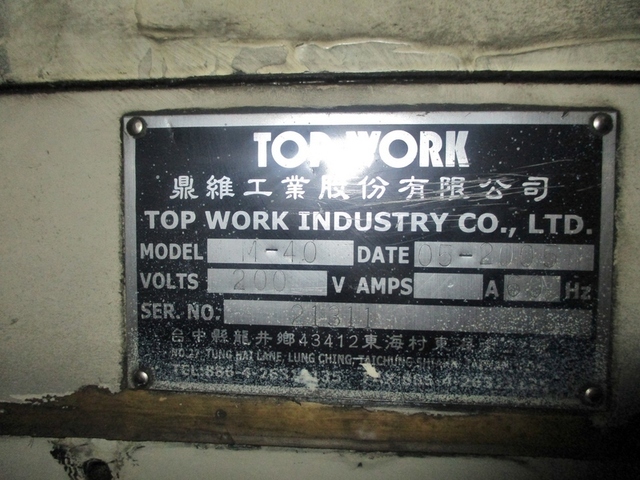 TOP-WORK M-40 工具研削盤 の画像 3枚目
