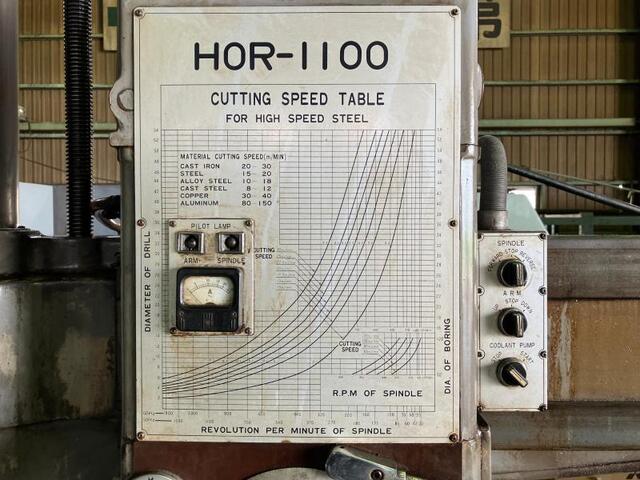 Ogawa Iron Works HOR-1100 Radial Drilling Machine Image 3