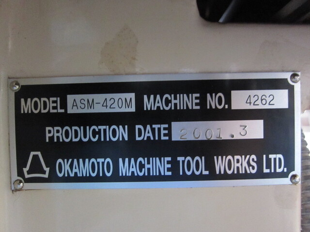 Okamoto Machine Tool Works ASM-420M Others Image 2