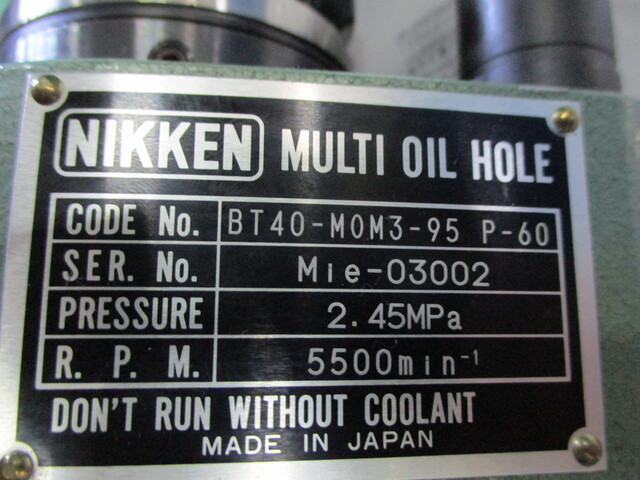 NIKKEN KOSAKUSHO WORKS BT40-MOM3-95P-60 Others Image 2