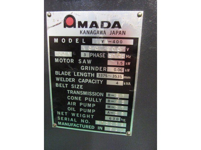 AMADA VA-400 Contour Machine Image 2