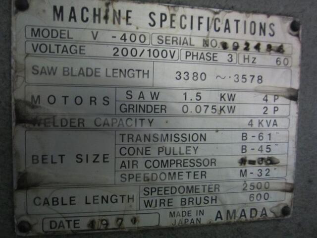 AMADA V-400 Contour Machine Image 2