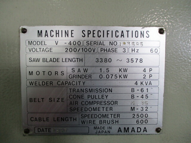AMADA V-400 Contour Machine Image 2