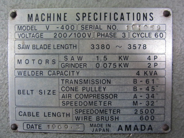 AMADA V-400 Contour Machine Image 2
