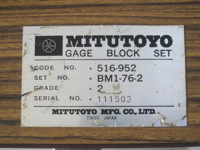 Mitutoyo BM1-76-2(516-952) Block Image 2