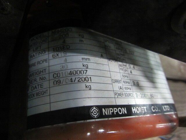 日本ホイスト NHH200 チェーンブロック・レバーブロック の画像 2枚目