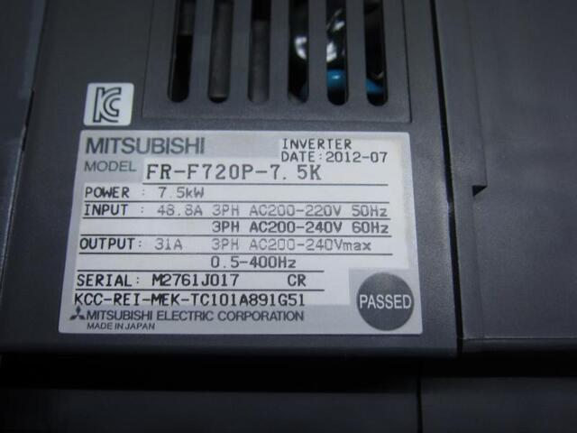三菱電機 FR-F720P-7.5K その他工具・機器周辺機器関連 の画像 2枚目