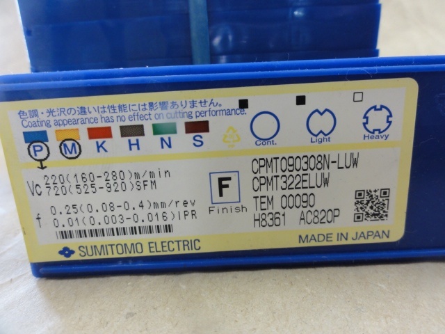 Sumitomo Electric Industries CPMT090308N-LUW Insert Chip Image 3
