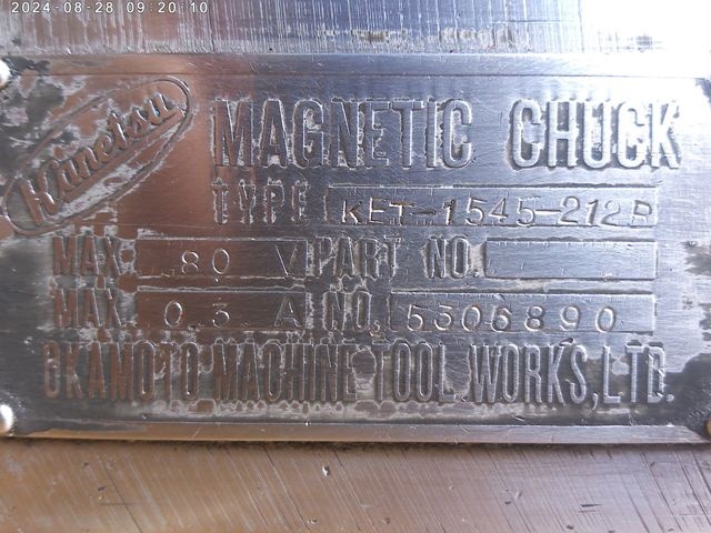 KANETSU KET-1545-212B Magnet Chuck Image 7