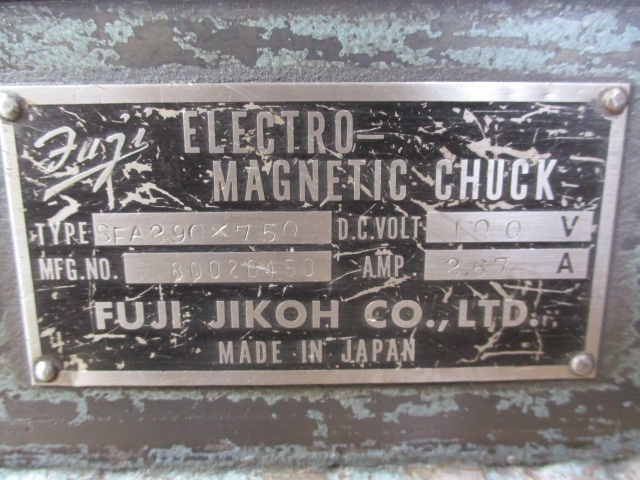 FUJI JIKOH SFA290X750 Magnet Chuck Image 6
