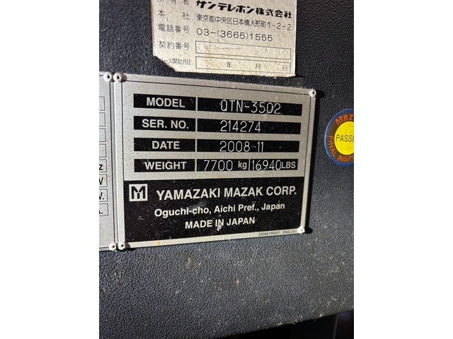MAZAK QTN-3502 NC Lathe Image 4