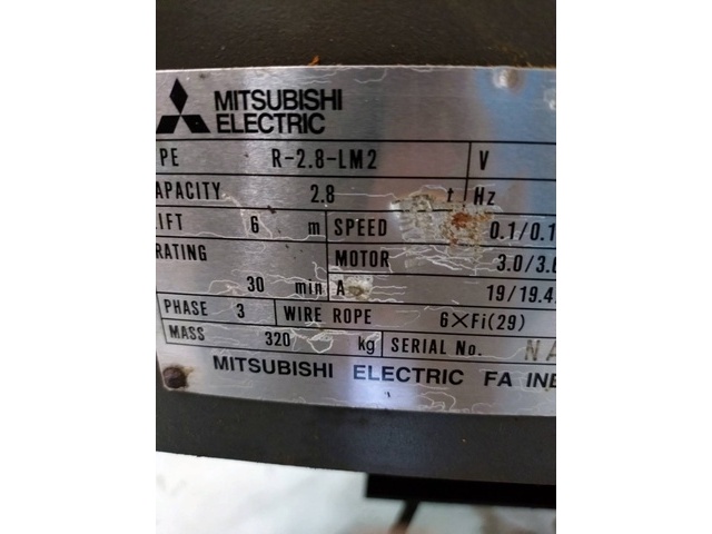 三菱電機FA産業機器 R-2.8-LM2 ホイスト の画像 7枚目