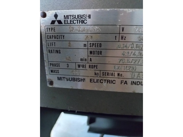 三菱電機FA産業機器 S2-2.8-LM3 ホイスト の画像 7枚目