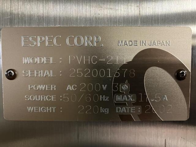 エスペック PVHC-211 その他工具・機器周辺機器関連 の画像 2枚目