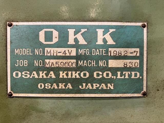 OKK MH-4V 立型フライス盤 の画像 2枚目