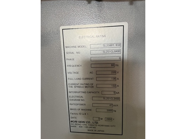 森精機製作所 SL2500Y/650 NC Multi-tasking Machine Image 8