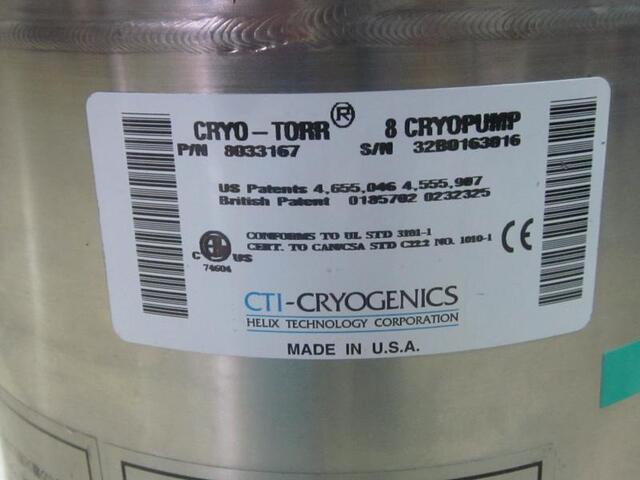CTI-Cryogenics CRYO-TORR 8 その他工具・機器周辺機器関連 の画像 2枚目