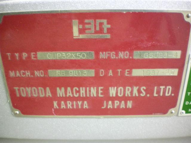 TOYODA MACHINE WORKS GUP32x50 Cylindrical Grinder Image 7
