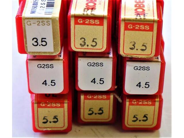KOBE STEEL G-2SS 3.5×3 4.5×3 5.5×3 計9個 End Mill Image 3