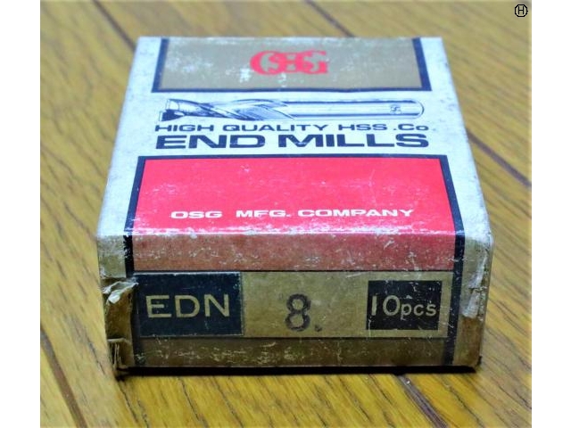 OSG 8 2枚刃 EDN 9個 未使用 エンドミル の画像 2枚目
