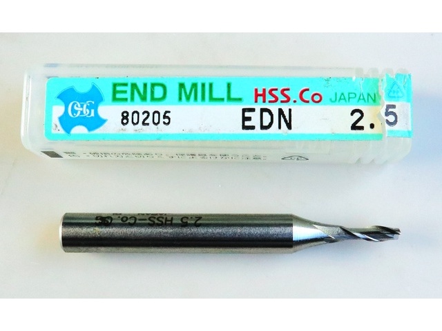 OSG 80205 EDN 2.5 エンドミル の画像 1枚目