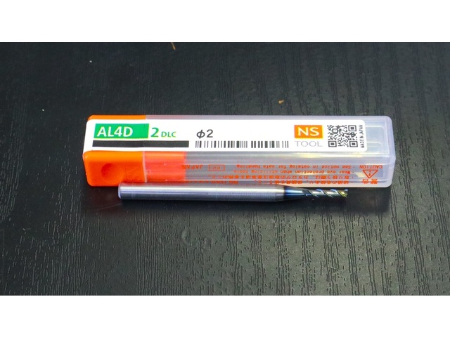 日進工具 NS AL4D 2DLC Φ2 未使用 エンドミル の画像 1枚目