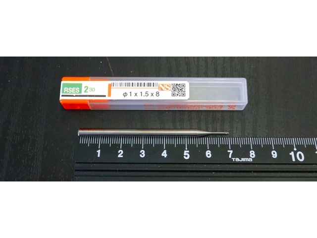 日進工具 NS Φ1×1.5×8 未使用 エンドミル の画像 1枚目