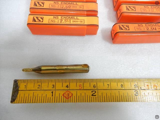 日進工具 NS 2.5M SKH56 刃径2.5mm 10本 エンドミル の画像 2枚目