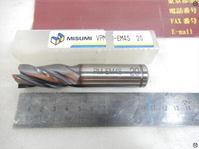 MISUMI CORP PM-EM4S 刃径20mm 1本 End Mill Image 2