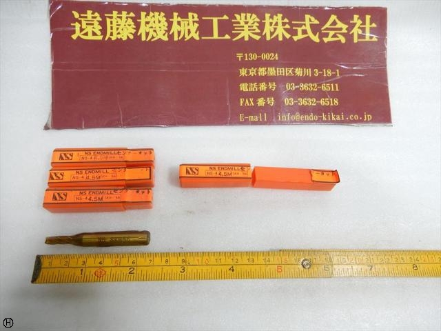 日進工具 NS 4.5M SKH56 刃径4.5mm 4本 エンドミル の画像 1枚目