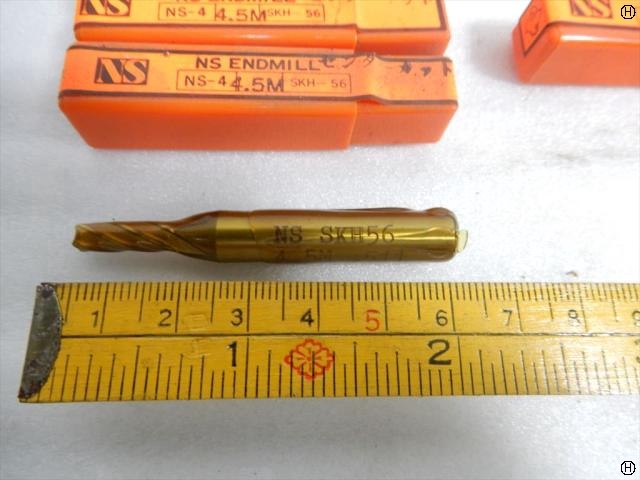 日進工具 NS 4.5M SKH56 刃径4.5mm 4本 エンドミル の画像 2枚目