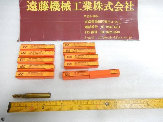 日進工具 NS 5.5M SKH56 刃径5.5mm 10本 エンドミル の画像 1枚目