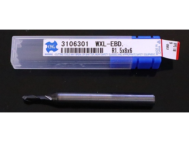 OSG WXL-EBD R1.5×8×6 未使用 エンドミル の画像 1枚目