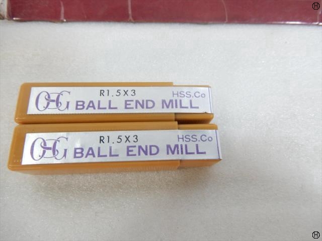 OSG R1.5×3 2枚刃 2本 エンドミル の画像 2枚目