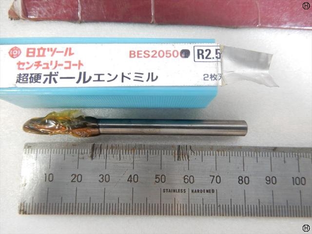 日立ツール 2枚刃 BES2050 R2.5 1本 エンドミル の画像 2枚目