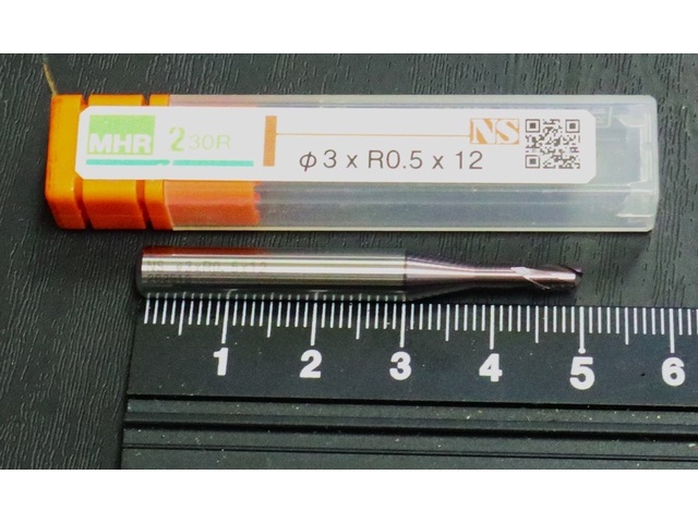 日進工具 NS MHR230R Φ3×R0.5×12 未使用 エンドミル の画像 1枚目
