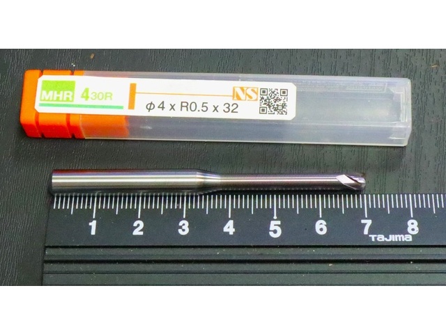 日進工具 NS MHR430R Φ4×R0.5×32 未使用 エンドミル の画像 1枚目