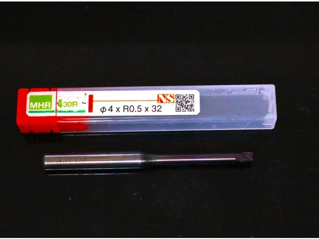 日進工具 NS MHR430R φ4×R0.5×32 未使用 エンドミル の画像 1枚目