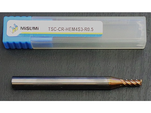 MISUMI CORP TSC-CR-HEM4S3-R0.5 End Mill Image 1