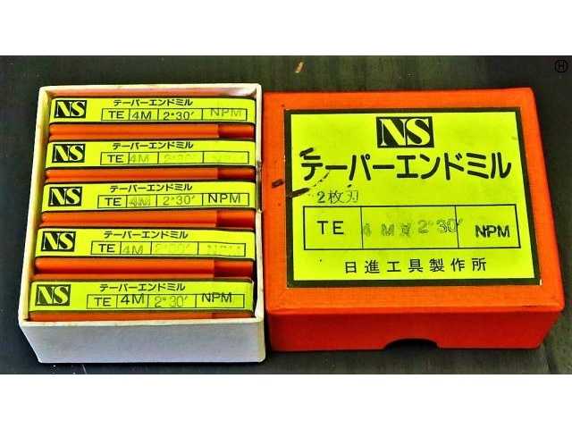 日進工具 NS 4M×2°30 10個 未使用 エンドミル の画像 2枚目