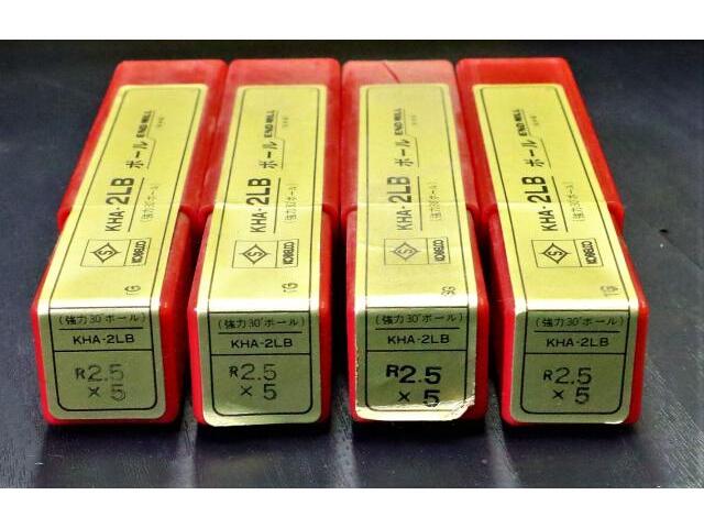 KOBELCO KHA-2LB R2.5×5 4個 未使用 エンドミル の画像 3枚目