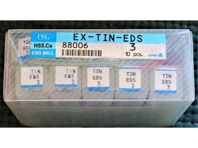 OSG EX-TIN-EDS 3 8個 未使用 End Mill Image 2