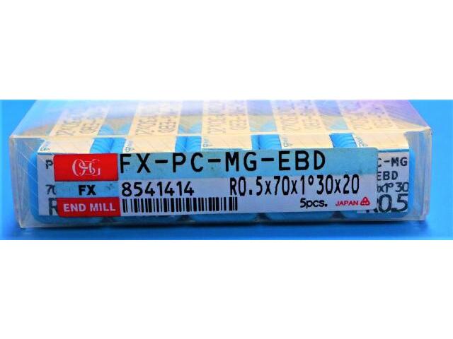 OSG R0.5×70×1°30×20 5個 未使用 End Mill Image 3