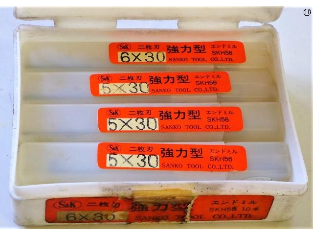 三興製作所 S&K 5.6×30 4個 未使用 エンドミル の画像 2枚目