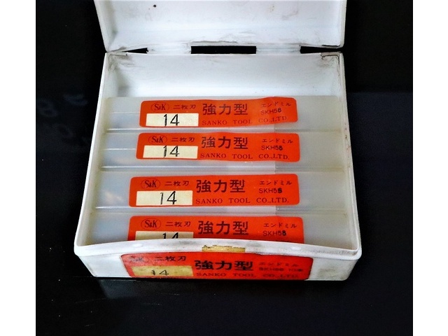 三興製作所 S&K SKH56 14 4個 未使用 エンドミル の画像 2枚目