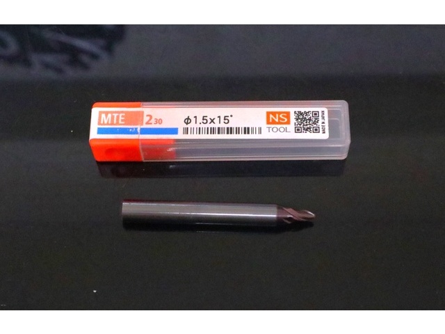 日進工具 NS φ1.5×15° 未使用 エンドミル の画像 1枚目