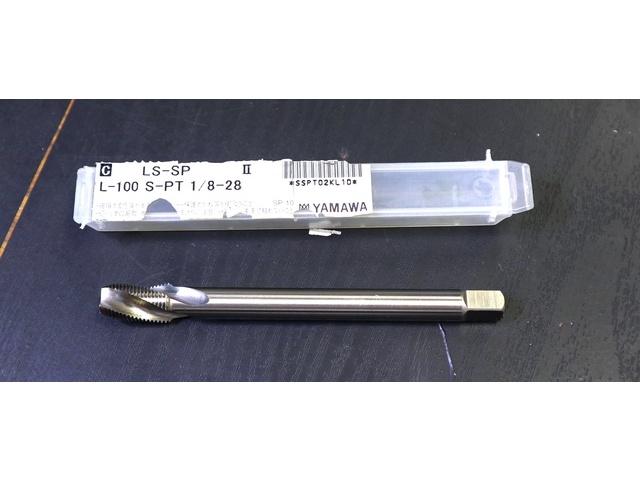 彌満和製作所 YAMAWA LS-SP L-100 S-PT 1/8-28 未使用 Tap / Dice / Threading Tool Image 1